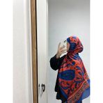 Aminenesil Etnik Desen Turuncu Renk Soft Pamuk Şal