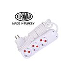 Amiral electric 5 Metre Kablolu Topraklı Ara Kablosu Uzatmalı Seyyar 3lü Grup Priz