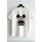 AMMA Unisex Mickey Mouse Baskılı %100 Pamuk Premium Kumaş T-shirt