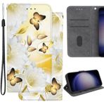 Ammeer Honor 50 Lite için Kılıf, Flip Folio Cüzdan Kapak PU Deri Kart Yuvalı Destek Çubuğu Özelliği Manyetik Kapatma - Altın Kelebek