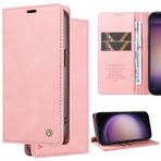 Ammeer Huawei P10 Lite için kılıf, Premium PU Deri Gizli Manyetik Adsorpsiyon, Darbeye Dayanıklı Kapaklı Cüzdan Kart Yuvaları Tutucu Stand - Pembe