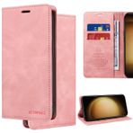 Ammeer Oppo A94 4G/F19 PRO/Reno5 F/Reno5 Lite için kılıf, PU Deri Gizli Manyetik Kapaklı Cüzdan Kapağı RFID Engelleme Darbeye Dayanıklı TPU İç Kabuk Destek Çubuğu - Pembe