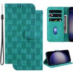 Ammeer Samsung Galaxy A10e/A20e için Kılıf, Kabartmalı Çift 8 Desenli Manyetik Kapaklı Folyo Telefon Kapağı Koruma Cüzdan PU Deri Çanta Kılıfı Stand - Yeşil