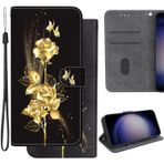 Ammeer Samsung Galaxy A10e/A20e için Kılıf, Kapaklı Folyo Cüzdan Kapak PU Deri Kart Yuvalı Destek Çubuğu Özelliği Manyetik Kapatma - Altın Gül