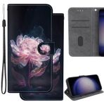Ammeer Samsung Galaxy A10e/A20e için Kılıf, Kapaklı Folyo Cüzdan Kapak PU Deri Kart Yuvalı Destek Çubuğu Özelliği Manyetik Kapatma - Mor Çiçek