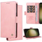 Ammeer Samsung Galaxy J7 Prime için Kılıf, Premium PU Deri, Manyetik Kapatma Adsorpsiyon, Darbeye Dayanıklı Kapaklı Kılıf, Cüzdan Kart Yuvaları Tutucu Stand - Pembe