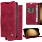 Ammeer Xiaomi Redmi Note 9 Pro/Note 9S/Note 9 Pro Max için Kılıf, Premium PU Deri Gizli Manyetik Adsorpsiyon, Darbeye Dayanıklı Kapaklı Folyo, Akıllı Telefon Kapağı Cüzdan Standı - Şarap Kırmızısı
