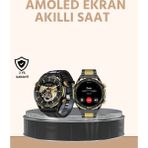 Amoled Ekran Akıllı Saat Uyku Nabız Adım Ölçer Su Geçirmez