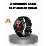 Amoled Ekranlı Smartwatch – 3 Kordonlu, Kalp Atış & Uyku Takipli Akıllı Saat FRTKGT25DYMXUCZZZRW34AKILLISAAT-2