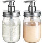 Amolliar Pompa Kapaklı Plastik Mason Kavanoz Sabunluk, 16oz Doldurulabilir BPA İçermeyen El Sabunu Dispenseri Seti Sevimli Etiketli - Mutfak/Banyo için Çiftlik Evi Dekoru, Sıvı Sabun, Bulaşık Sabunu,