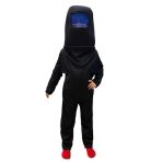 Among Us Cosplay Uzaylı Astronot Kostümü Siyah