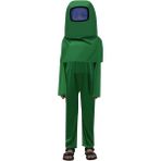 Among Us Cosplay Uzaylı Astronot Kostümü Yeşil - 6 - 7 Yaş