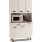 Amor Çok Amaçlı Dolap-Mikrodalga-Erzak-Airfryer-Mutfak-Kiler Dolabı-Kahve KÖŞESI-BEYAZ-120 cm