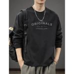 Amor Man Büyük Beden Özel Tasarım Orıgınals Baskılı %100 Pamuk Yuvarlak Yaka Trend Erkek Sweatshırt - Siyah - 3XL