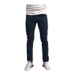 Amor Man Fermuarlı Yıkamalı Regular Fit Çift Dikiş 5 Cepli Pamuk Dokuma Yazlık Üretmeyen Erkek Kot Pantolon - Koyu Mavi - 36