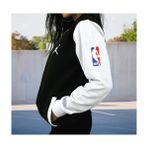Amor Woman Kolej Yaka 4 Iplik Çok Kalın Dokuma Içi Komple Pamuk Oversize Kadın Sweat-Mont - Siyah - Beyaz - 2XL