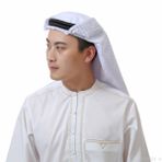 Amorar Erkekler için Arap baş örtüsü, İslami baskılı şal, türban şapka, Müslüman örtü şallar tesettür şal Dubai baş örtüsü Headwrap,tek kullanımlık ambalaj