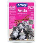 Amore 10+2 Adet Avida Chicken Cat Sticks Tavuk ve Sebzeli Tahılsız Kedi Ödül Çubukları