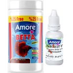 Amore Betta Granulat Akvaryum Beta Balık Yemi ve Balık Vitamini 125 ml 56 gr
