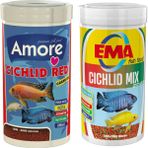 Amore Cichlid Red Granules 250ML, Ciklet Mix 250ML Yunus Sarı Prenses Malawi Balık Yemi