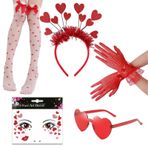 Amore Cupid's Laneti, Kadınlar için Kostüm Seti – Kalp Güneş Gözlüğü, Amor Ok ve Yay, Kalp Saç Bandı ve Daha Fazlası - Kutlamalar ve Partiler için Mükemmel Aksesuar