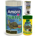 Amore Kaplumbağa Yemi Sticks ve Multivitamin Seti 1000+250 ml Bonisa - 1000 ml + 250 ml + 30 cc