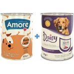Amore Kuzu Parça Etli 20+4 Adet Yetişkin Köpek Konserve Mama + 2x3 Adet Sticks ödül Çubuğu