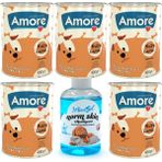Amore Kuzu Parça Etli Chunks 5x400 gr Köpek Konserve + Kısa Tüylü 200 ml Köpek Şampuanı
