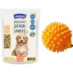 Amore Mini-Dental Atıştırmalık Köpek Ödülü Ağız Kokusu Diş Sağlığı, Kirpi Oyuncak
