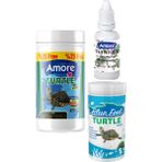 Amore Turtle Food Sticks 125ML, Bluefeel 100ML Su Kaplumbağası Yüzen Yemi, Multivitamin - 125 + 100ml + Vit