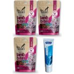 Amore Tüy Yumağı Önleyici Malt 100ML, 3X60GR Lamb Bites Atıştırmalık Yumuşacık Taneli Kedi Ödül Maması - 100ml + 3 Lamb Bites
