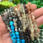 Amorf Turkuaz, Şahin Gözü, Sitrin, Granat, Peridot, Güneş Taşı, Bostvana Akik Çakra Taşları