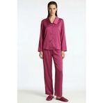 Amoris Vişne Çürüğü Uzun Saten Pijama Takımı
