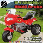 Amortisörlü Akülü Turbo Goway Motosiklet Kırmızı - Aliş Goway Motorsiklet 12 Volt Akülü Motor - Aliş Go Way Motor