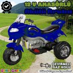 Amortisörlü Akülü Turbo Goway Motosiklet Lacivert - Aliş Goway Motorsiklet 12 Volt Akülü Motor - Aliş Go Way Motor