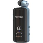 Amorus Fıneblue F580 Gelen Çağrı, Titreşim, Güç Göstergesi ile Tek Kulaklı Kablolu Iş Yaka Kulaklığı Kablosuz Bluetooth Kulaklık - Mavi (Yurt Dışından)