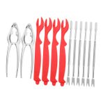 Amosfun 12 Pcs Yengeç Krakerleri Ve Aletleri Ev Için Set Paslanmaz Çelik Yengeç Yeme Aracı Kiti Deniz Ürünleri Aletleri Yengeç Bacakları İçİn Araçi