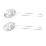 Amosfun 2 Adet yumurta akı ayırıcı Beyaz kısa çizgi süzgeç yumurta boyunduruğu ayırıcı yumurta sarısı sökücü yumurta sarısı ayırıcı yumurta sarısı süzgeci 304 paslanmaz çelik Gümüş
