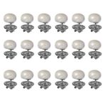 Amosfun 20 adet broş düğme inci tişört düğmeler gizli düğme pimi küçük öngörülmeyi önler elbise için renk 1 renk 2 1.2x1.2x2cm