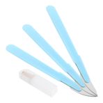 Amosfun 3 Adet Kesme bıçağı ekmek puanlama kesiciler ekşi maya puanlama bıçağı ekmek kesici alet ekmek şekillendirici kazıyıcı ekmek topal hamur puanlama aracı Metal Blue