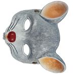 Amosfun 3d Fare Maskesi Karnaval Maskesi Örtüsü Yetişkinler Çocuklar Cadılar Bayramı Malzemeleri Açık Gri