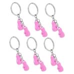 Amosfun 6 Adet Boks Eldiveni Kolye Spor Anahtarlık Mini Boks Eldiveni Asılı Çanta Cazibesi Çanta Takılar Kolye Boks Eldiveni Cazibesi Anahtarlık Asılı Takım Anahtarlık Pembe Çinko Alaşım