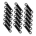Amosfun 60 Adet Kayma önleyici kıyafet rafı kayma önleyici şeritler askılar omuz şeritleri elbise askısı çamaşır askısı konfeksiyon askısı askı şeritleri ev dekorasyonu Black