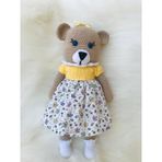 Amour Elbiseli Sevimli Ayıcık Amigurumi Organik Oyuncak