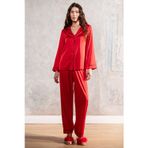 Amour Kırmızı Uzun Saten Pijama Takımı