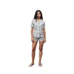 Amoureux Saten Petit Desenli Kısa Pijama Takımı