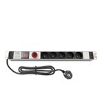 AMP Connect 19'' 1U 5'li Schuko Anahtarlı Volt/Amper Göstergeli Kabinet Grup Prizi