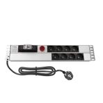 AMP Connect 19" 1U 8'li Sigortalı Volt/Amper Göstergeli Kabinet Grup Prizi