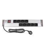 AMP CONNECT 19" 2U 9'lu Fransız UPS On/Off Anahtarlı Kabinet Grup Prizi (PDU)-16A