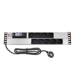 AMP CONNECT 19" 2U 9'lu Fransız UPS Sigortalı Kabinet Grup Prizi (PDU)-16A